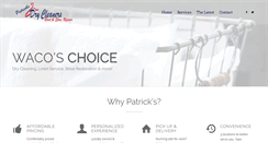 Desktop Screenshot of patricksdrycleaners.com