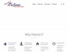 Tablet Screenshot of patricksdrycleaners.com